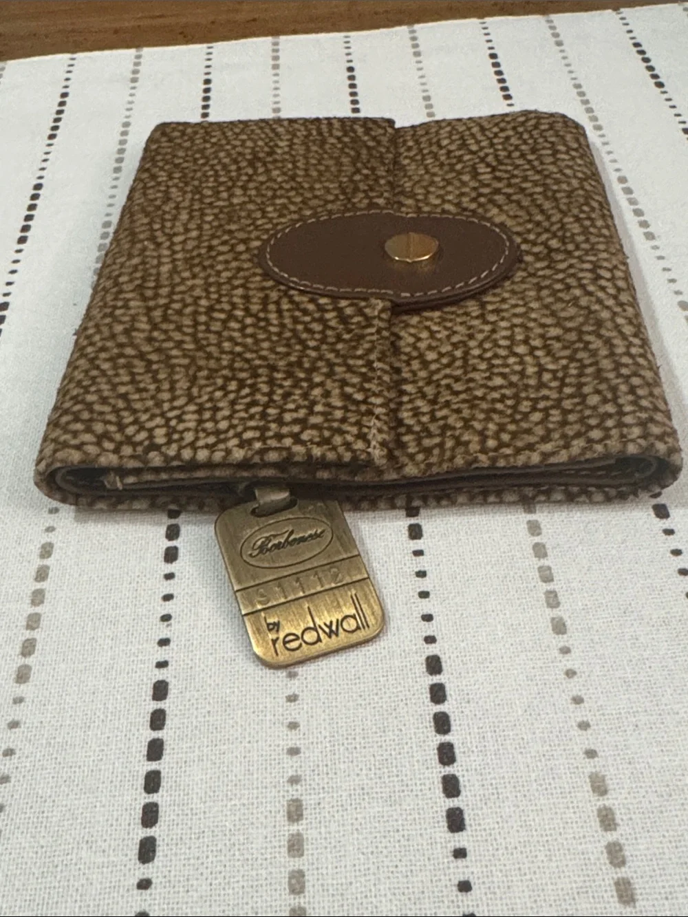 Burbonese Made in Italy Women's Quail pattern Occhio di Perniece vintage wallet